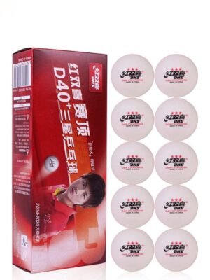 DHS 3-Star Table Tennis Balls (D40+) – 10 Pack | White