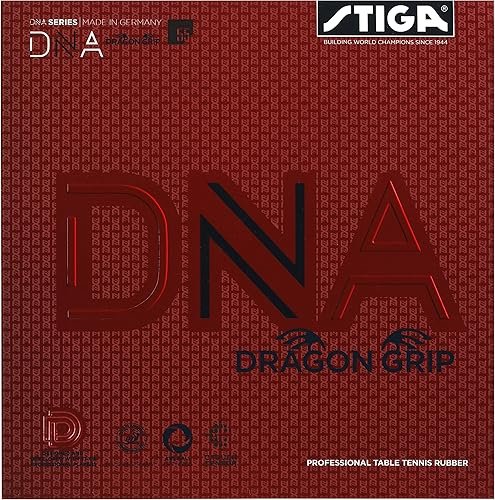 STIGA DNA Dragon Grip – Pro Table Tennis Rubber (Black 2.3 MAX)