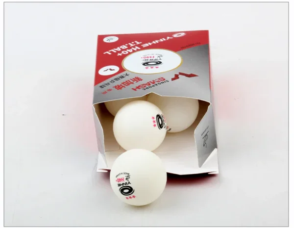 YINHE Galaxy 3-Star Seamed Table Tennis Balls (H40+) – 6 Pack | White