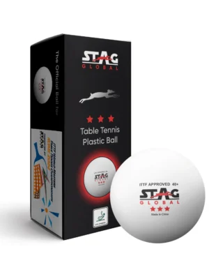 STAG GLOBAL 3 Star Table Tennis Balls (40+mm) - Pack of 3