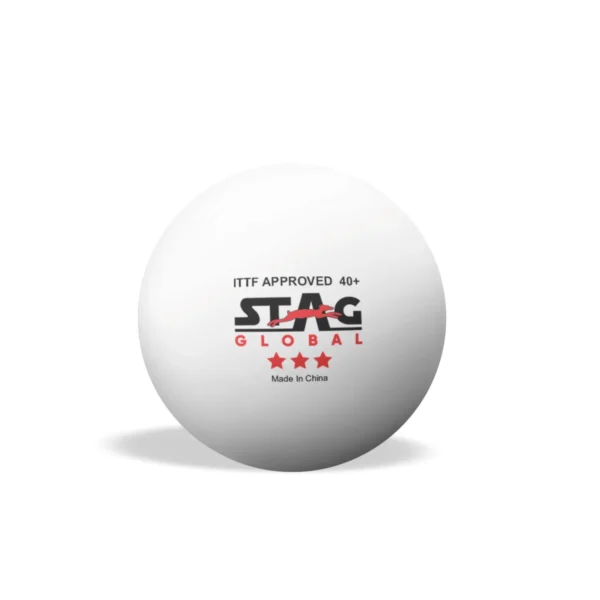 STAG GLOBAL 3 Star Table Tennis Balls (40+mm) - Pack of 3