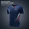 Men Women Quick-Dry Mesh Sports T-Shirt Breathable for Badminton Table Tennis Basketball Gym Training