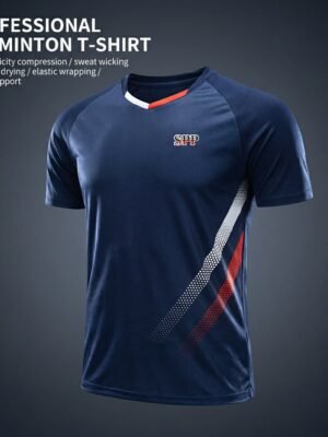 Men Women Quick-Dry Mesh Sports T-Shirt Breathable for Badminton Table Tennis Basketball Gym Training