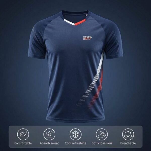 Men Women Quick-Dry Mesh Sports T-Shirt Breathable for Badminton Table Tennis Basketball Gym Training