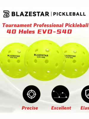 BLAZESTAR 3 Pcs Professiona Pickleball  Rotomolded Matte Yellow ,Tournament Outdoor 40-Hole