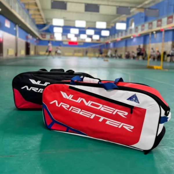 IVUNDER ARBEITER Badminton Sport Bag(WABAG001)White and Red 9PC