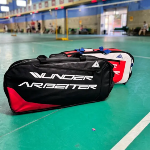 IVUNDER ARBEITER Badminton Sport Bag(WABAG001) Black and Red 9PC