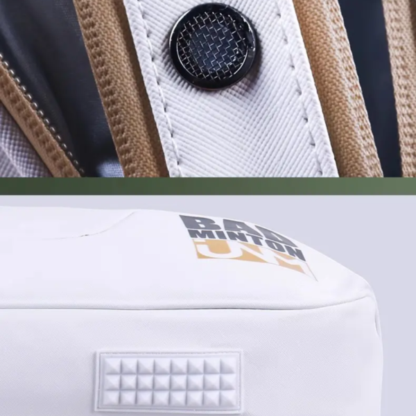 JNM Badminton Sport Bag (BAG-004)White Large Capacity 9PC