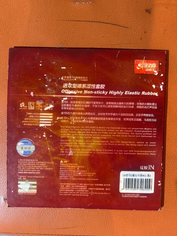 DHS GoldArc8 With Germany Sponge Attack Style Table Tennis