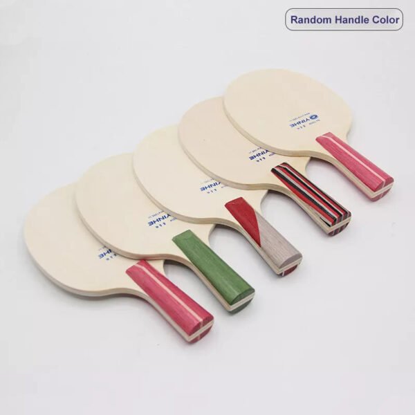 YINHE Mini Ping Pong Table Tennis Blade Racket 7 Ply Wood Blade Paddle (Random Color Handle)