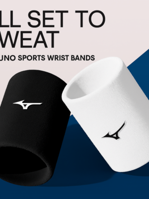 MIZUNO Wristband - C2CSB566 Sports Wristband for Badminton, Tennis, Basketball, Sweat-Absorbent Wipes