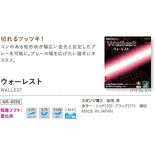 NITTAKU NR-8558 Ultra Thin Table Tennis Rubber