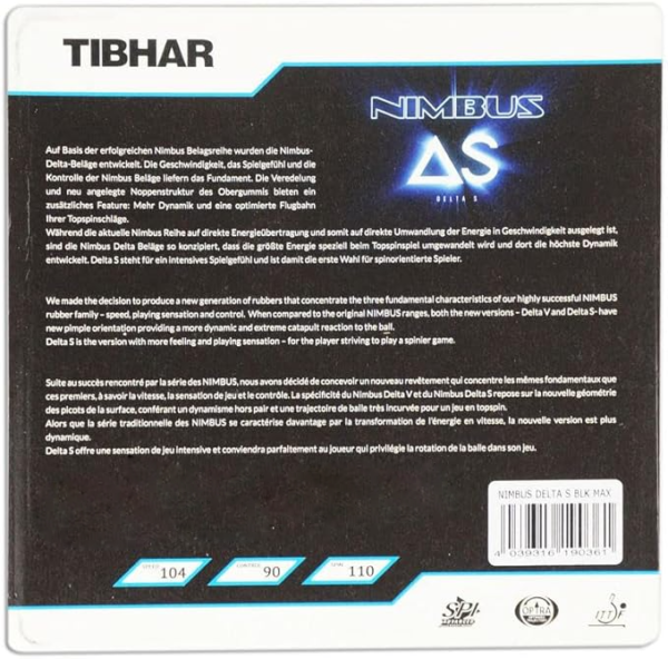 Tibhar Nimbus Delta V S Table Tennis Rubber