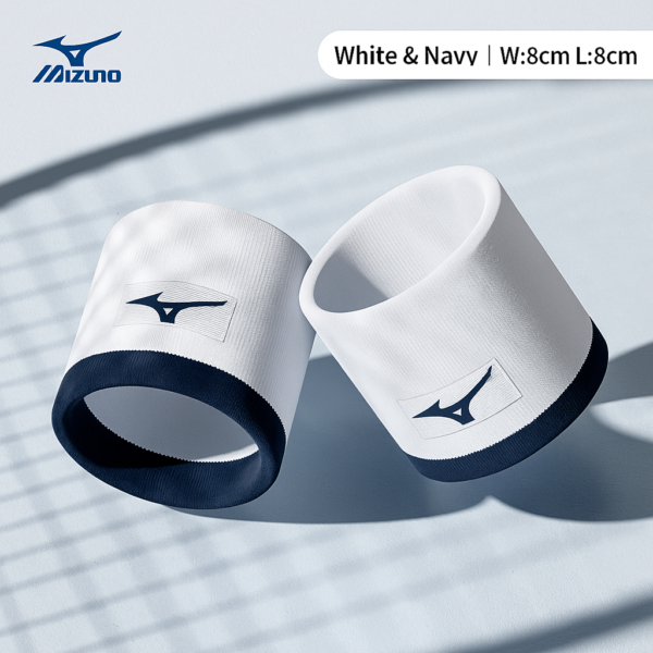 MIZUNO Wristband - C2CSB566 Sports Wristband for Badminton, Tennis, Basketball, Sweat-Absorbent Wipes