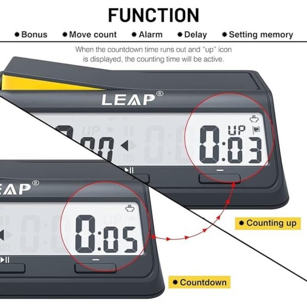 LEAP Chess Clock Digital Chess Timer Advanced Chess Clock PQ9917