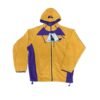 Butterfly Fleece Ping Pong Jacket ? Yellow & Purple Classic Hooded Windbreaker with Embroidered Logo 0615