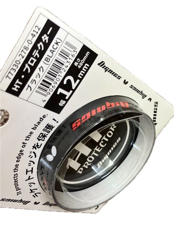 DignicsRacketSideTape_12mm_Black_2Pieces_ButterflyTableTennisHTProtector_EdgeSaver_Guard_ProtectiveRubbe_1.jpg BUTTERFLY 12mm Table Tennis HT Protector, Edge Saver, Guard, Protective Rubber