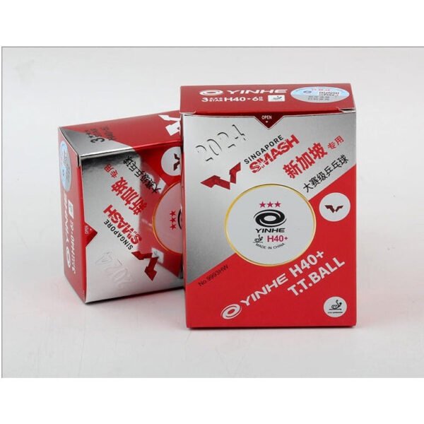 Yinhe H40+ Seamed Singapore Smash WTT 3 Star White 6PC Table Tennis Ball
