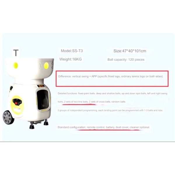 SIBOASI Automatic Tennis Ball Machine  T7
