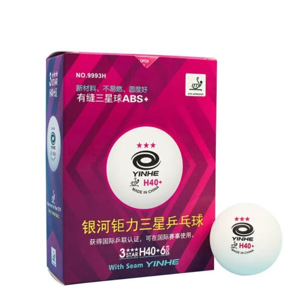 YINHE 3 Star H40+ Table Tennis Ball 9993H (Pink) With Seam ITTF Approved