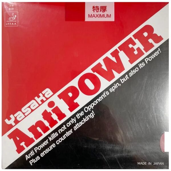 Yasaka Anti Power Table Tennis Rubber