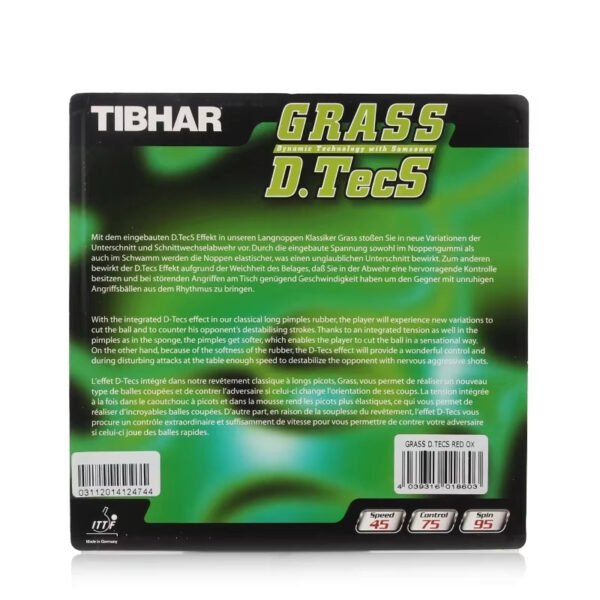 TIBHAR GRASS D.TECS Table Tennis Rubber