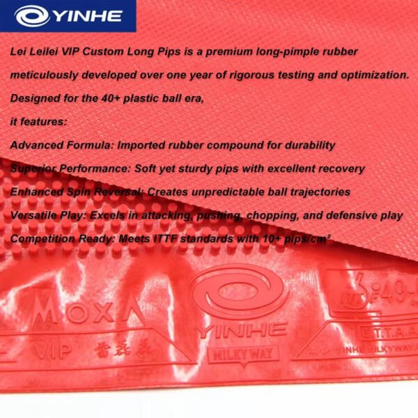 YINHE MOXA-VIP Long Pips OX Table Tennis Rubber