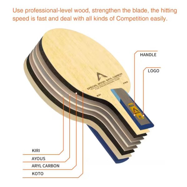 LOKI W81 Outer 7 Ply Table Tennis Blade