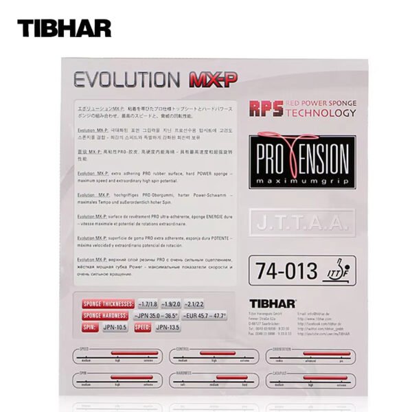 Original Tibhar MX-S 52.5 Hardness Table Tennis Rubber