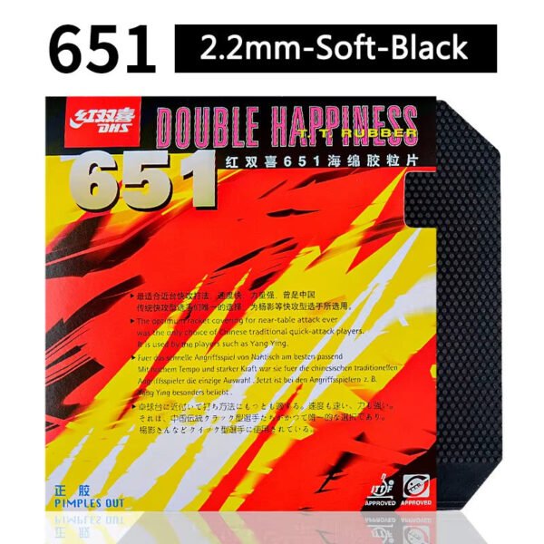 DHS 651 652 ITTF Approved Table Tennis Rubber