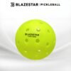BLAZESTAR 3 Pcs Professiona Pickleball  Rotomolded Matte Yellow ,Tournament Outdoor 40-Hole