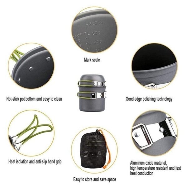 Outdoor Camping Cooking Set DS-101 Aluminum Alloy Pot
