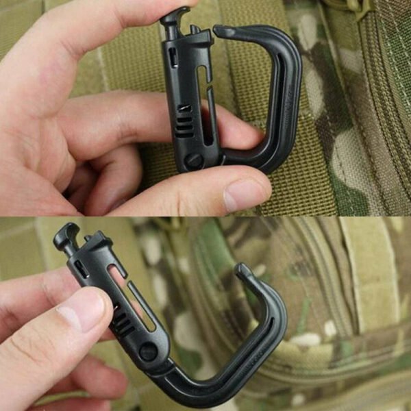 Carabiner Hook Tactical Backpack D-Ring Clip Military EDC Outdoor Buckle