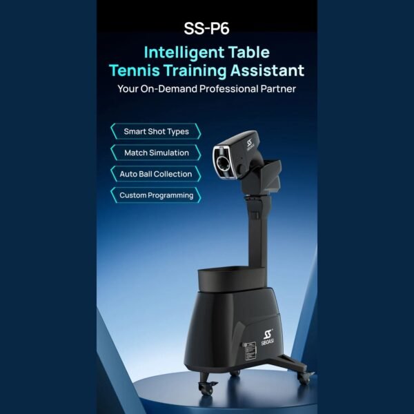 SIBOASI Pickleball Machine – Adjustable Speed & Spin, Portable Training Equipment, Model C6