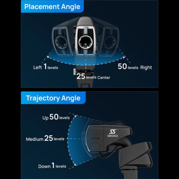 SIBOASI Pickleball Machine – Adjustable Speed & Spin, Portable Training Equipment, Model C6