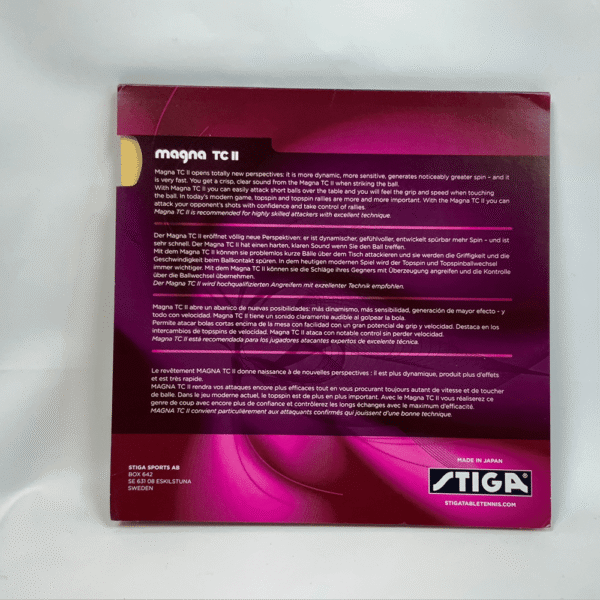 Stiga Magna TC II (2) table tennis rubber
