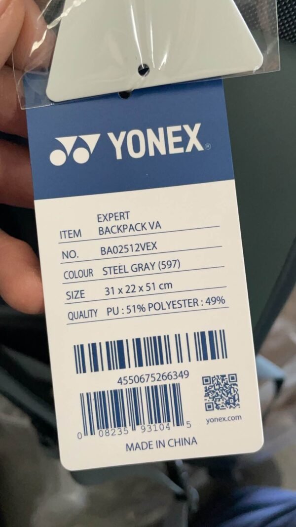 YONEX Expert Badminton/ Tennis Backpack VA Collection BA02512VEX Steel Gray