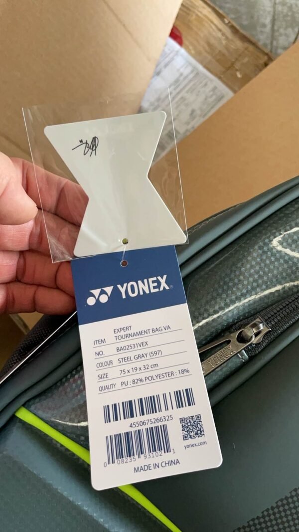 YONEX Expert Badminton/ Tennis Tournament Bag VA Collection (6pcs) BA02531VEX Steel Gray