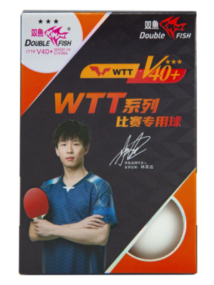 Double Fish Table tennis 3 stars V40+ WTT ITTF