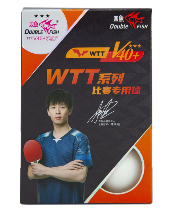 Double Fish Table tennis 3 stars V40+ WTT ITTF