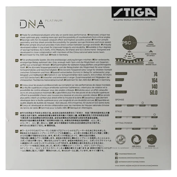 Stiga DNA Platinum H Table Tennis Rubber