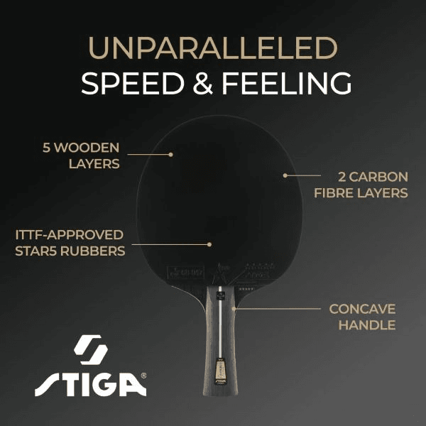 Stiga Pro Carbon Plus 5 Star Table Tennis Bat