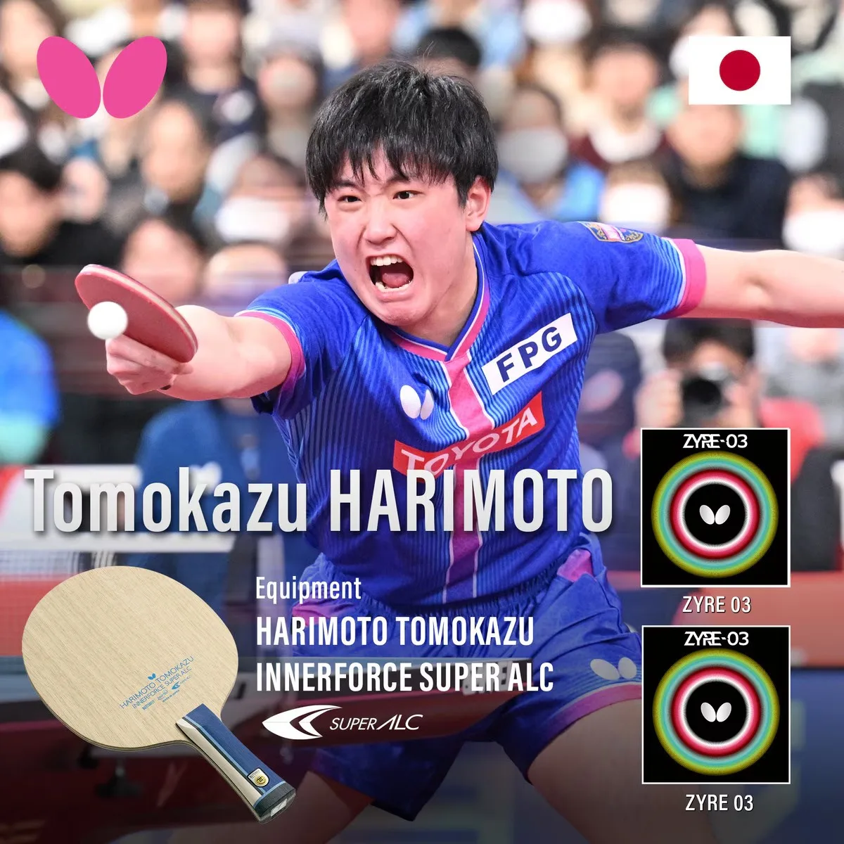 Harimoto Innerforce Super ALC Blade with Zyre 03 Rubbers