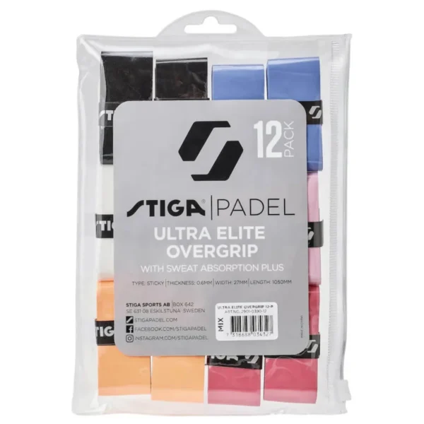 Stiga Pickellball Padel Ultra Elite Overgrip 12-Pack Stiga Pickellball Padel Ultra Elite Overgrip 12-Pack