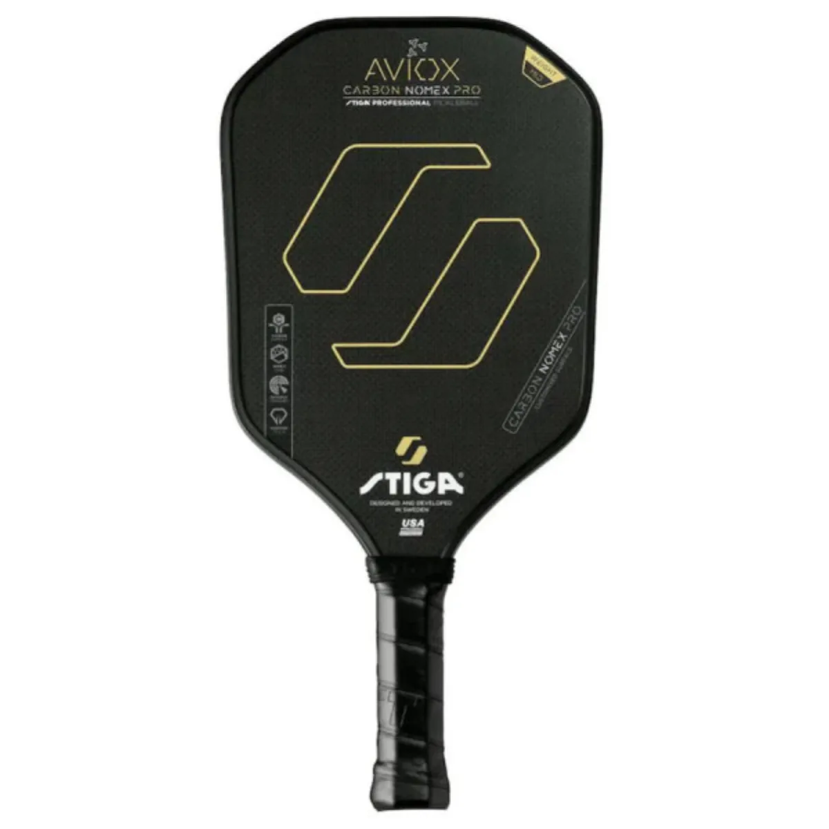 Stiga Pickleball Paddle Aviox Carbon Nomex Pro – Gold