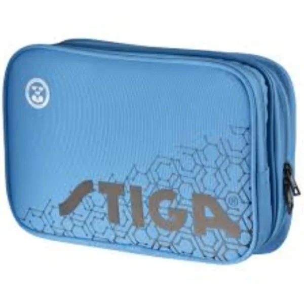Stiga Hexagon Double Wallet – Blue with Plastic Insert Stiga Hexagon Double Wallet – Blue with Plastic Insert